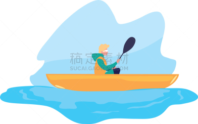 男人,船,自然,人,愉悦,运动,冒险,划船,休闲,度假