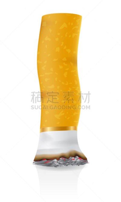 香烟,残余物,分离着色,白色,黄色,风险,有毒物质,概念