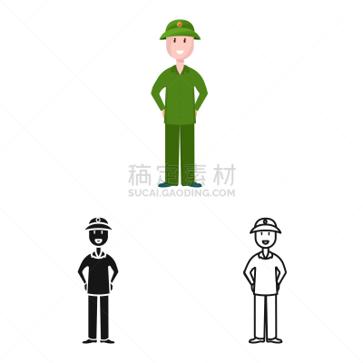越南人,分离着色,亚洲,制服,国内著名景点,传统,男人,收集,打靶