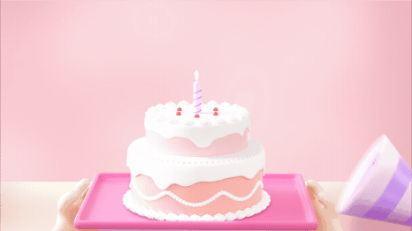 生日祝福立体蛋糕人物晒照横版视频