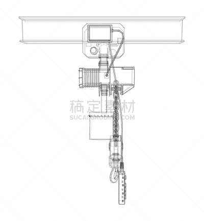 轮廓,提举,矢量,制造机器,概念,滑车,蓝图,建筑业,设备用品,草图