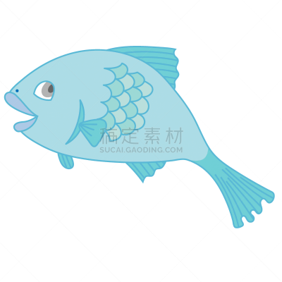 可爱的,绘画插图,鱼类,性格,背景分离,简单,双鱼座,虚拟角色,卡通,日本
