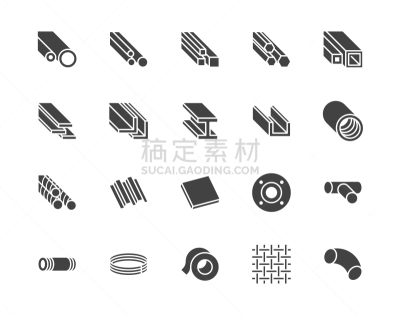 建筑业,钢铁,绘画插图,管道,金属,符号,平坦的,计算机图标,矢量,标志