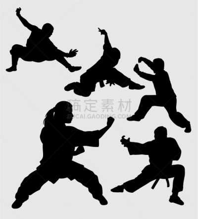 运动,武术,空手道,白色人种,女人,品牌名称,剪影,练习