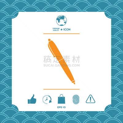 水笔,图标,分离着色,商务,文字,信函,图像,矢量,教育