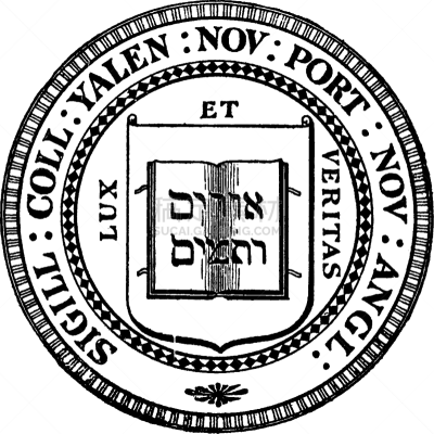 耶鲁大学,海豹,圆形,白色,黑色,图像,矢量,雕刻图像,大学,复古