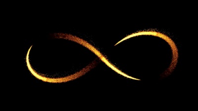 无穷符号(Loop  +Alpha)。粒子烟花慢动作