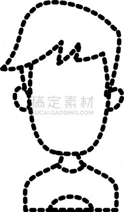男人,空白的,卡通,白色,商务,人,斑点,概念,肖像,图像