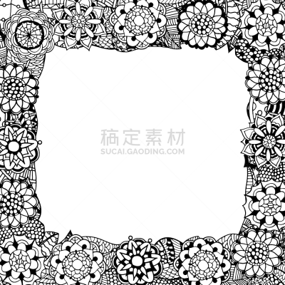 边框,白色,明信片,缠结的,婚礼,模板,花,着色