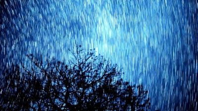 延时 夜晚移动湖泊的星迹