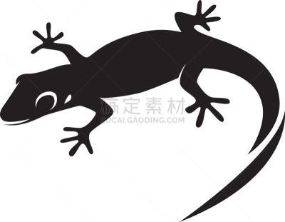变色龙,壁虎,黑色,数字10,蜥蜴,分离着色,红色,泥泞的,剪影