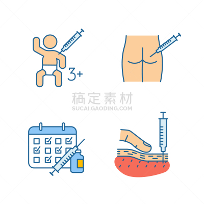 接种疫苗,计算机图标,彩色图片,日历,注射器,健康保健,背景分离,药,病毒感染,肝炎