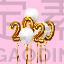 矢量,新年前夕,绘画插图,黄金,气球,庆祝,聚会,设计