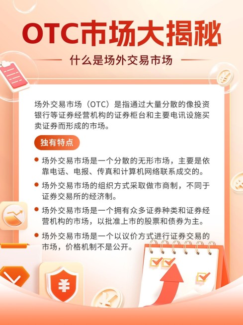 金融证券OTC市场知识科普小红书配图预览效果
