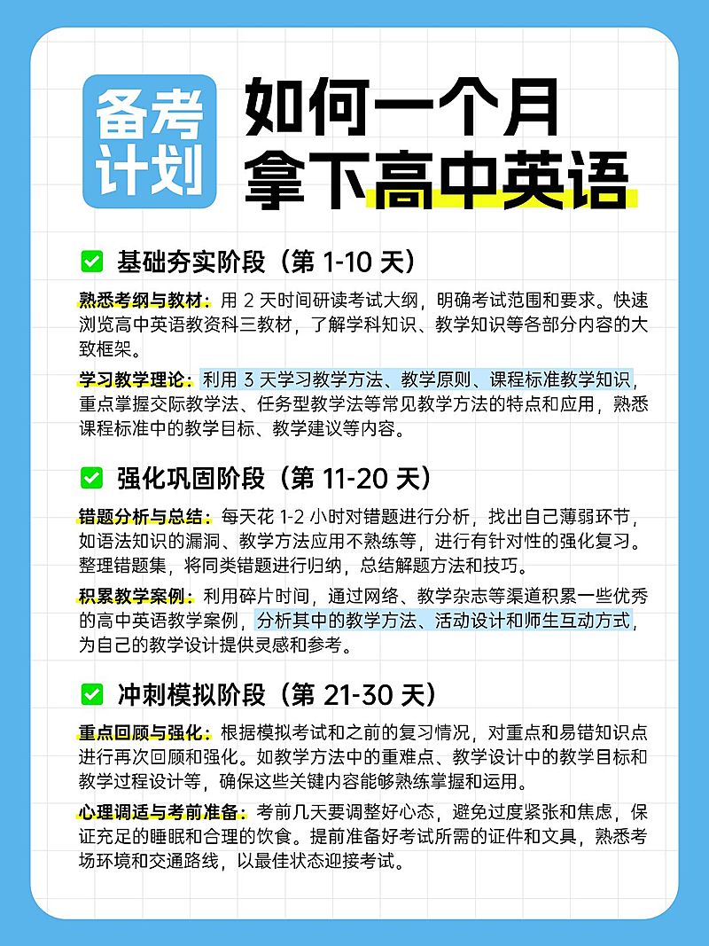 教育科普攻略备考小红书配图