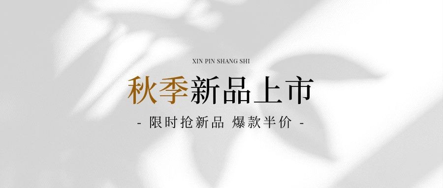 秋季女装秋装新品上市文艺清新公众号首图aigc