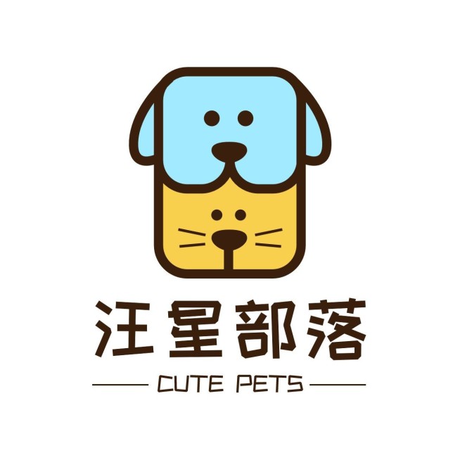 宠物行业线条拟物LOGO预览效果