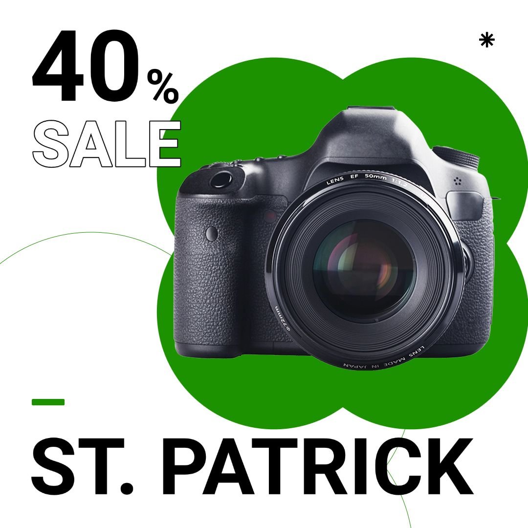 St. Patrick's Day Digital Camera Product Sales Marketing Instagram Post Image