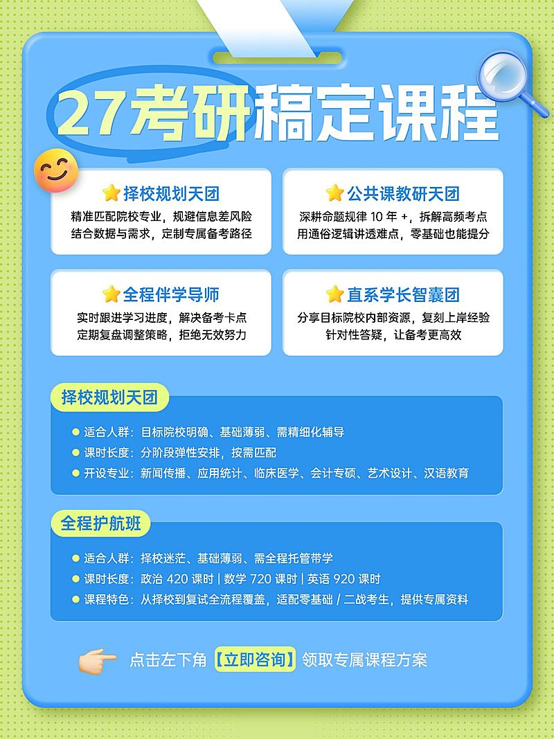 教育培训学历教育考研班型介绍小红书配图