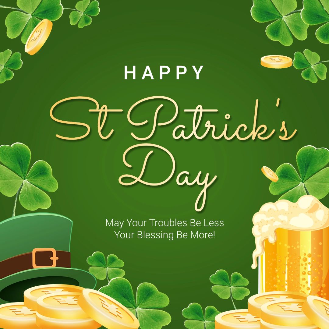 St. Patrick's Day Party Celebration Happy Quotes Instagram Post Image