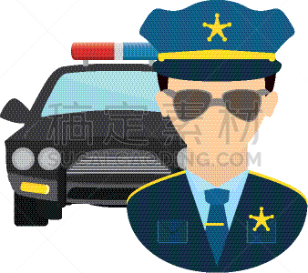 性格,警官,头像,职权,制服,安全的,男人,监视