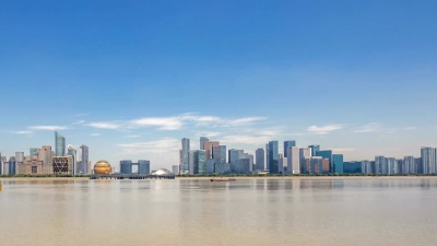 近江延时摄影的现代城市景观
