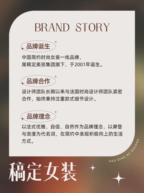 杂志风服饰箱包女装品牌故事宣传介绍套装小红书配图预览效果
