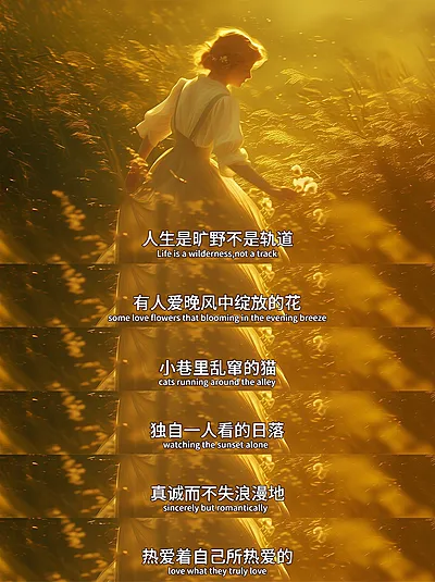 情感台词文案语录AIGC小红书封面