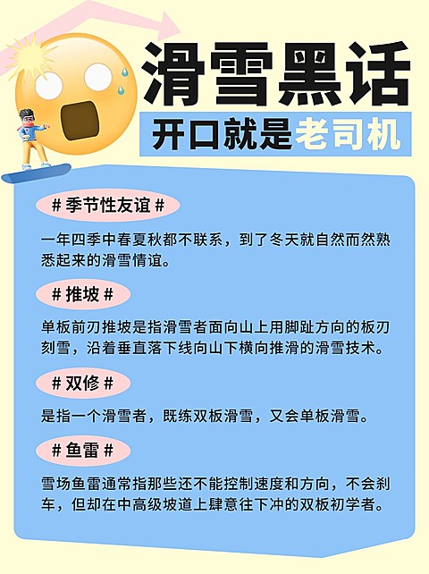 户外滑雪科普知识攻略小红书套装小红书配图