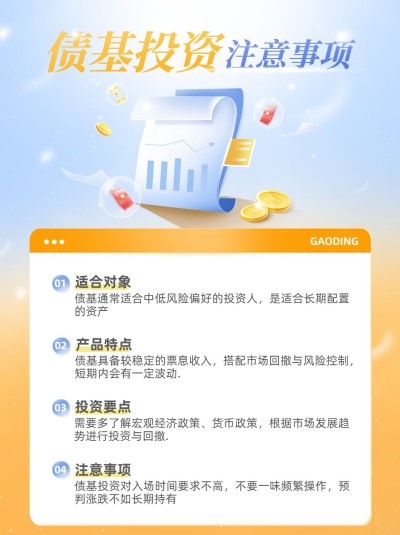 金融债基投资注意事项知识科普小红书配图
