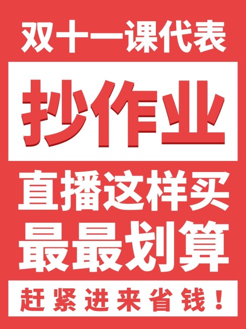 双十一省钱攻略大字报小红书配图预览效果