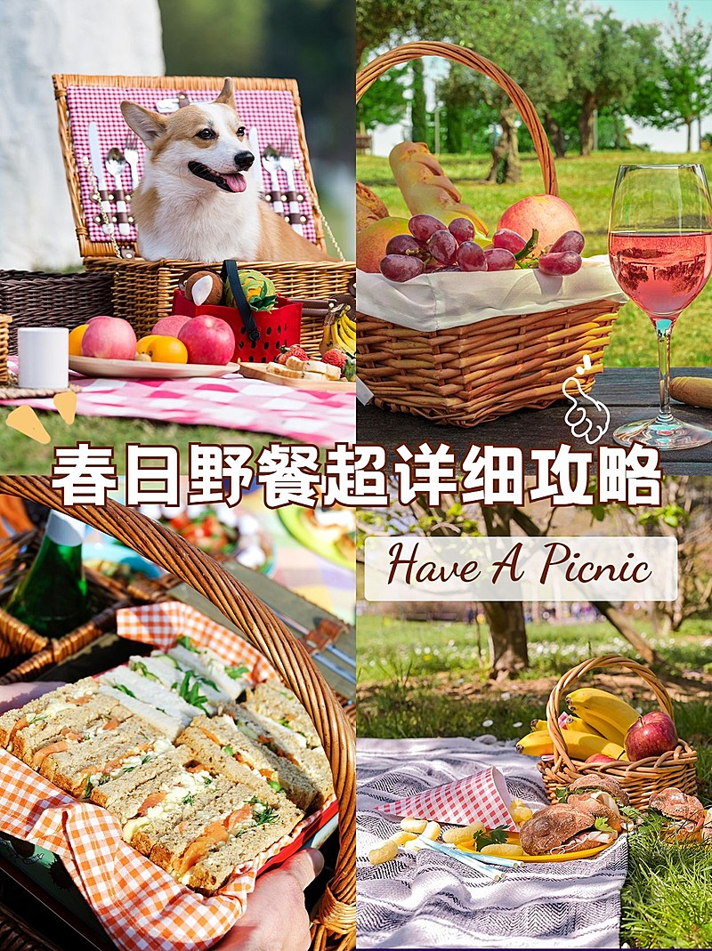 旅游出行野餐攻略小红书配图