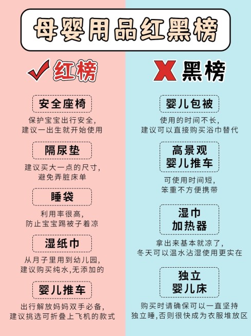 母婴纸尿裤产品测评红黑榜对比小红书配图预览效果