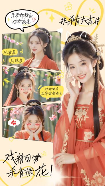 粉丝应援分镜涂鸦手机海报aigc预览效果