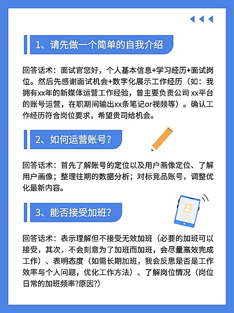 企业插画风面试攻略科普小红书配图