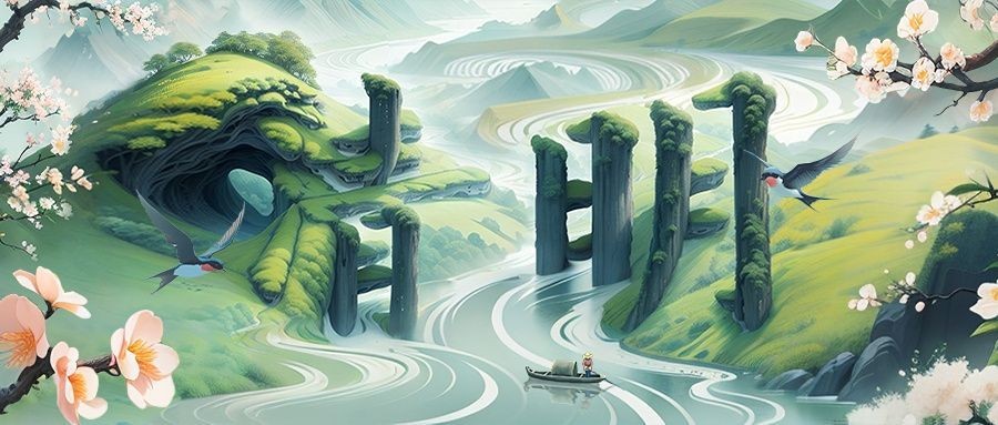 清明节节日祝福插画套装公众号首图AIGC预览效果