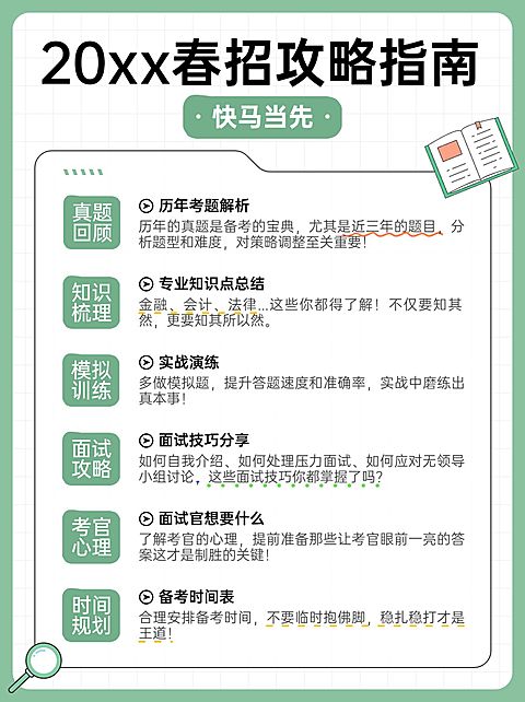 企业春季招聘春招攻略指南小红书配图