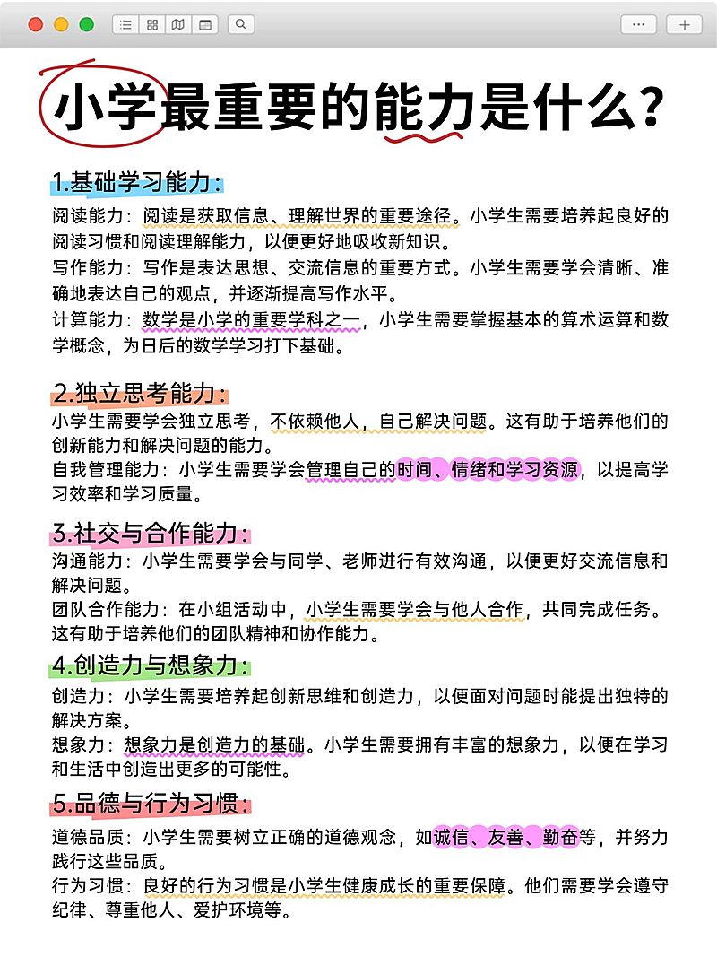 教育攻略指南小红书封面