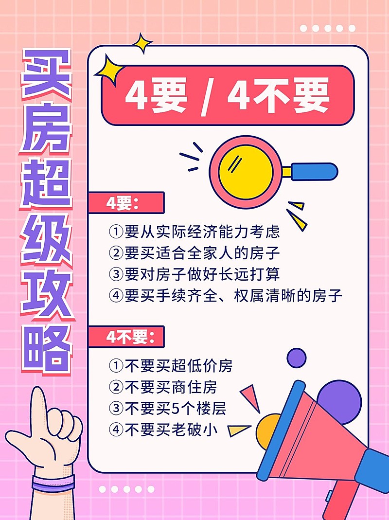 房地产攻略指南创意小红书配图