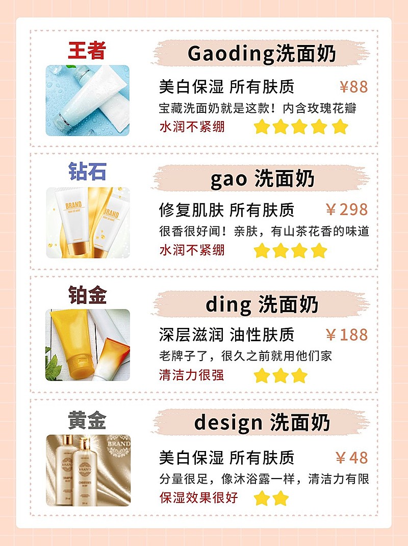 产品安利种草清单小红书封面配图