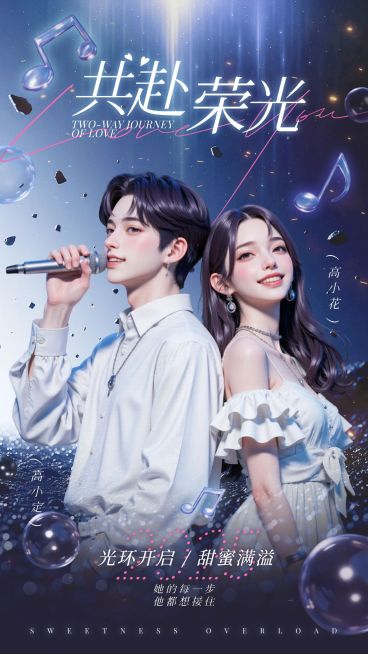 粉丝应援cp手机海报aigc预览效果