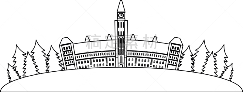 加拿大,名声,外立面,国内著名景点,矢量,建造