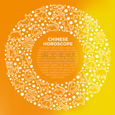 绘画插图,猴子,虎,龙,模板,马,十二生肖,山羊,狗,矢量