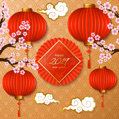 春节,背景,东方人,形状,圆形,红色,纸,黄金,式样,复古