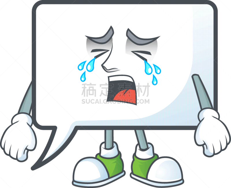 长方形,泡泡,形状,白色背景,可爱的,面部表情,吉祥物,白色,哭,微笑