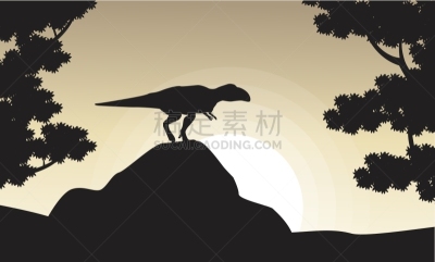 远古的,白垩系,古生物学,图像,已灭绝生物,原始主义,史前时代,动物,剪影,进攻