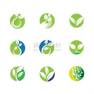 符号,叶子,矢量,图标,生物学,自然,有机食品,清新,概念,灯