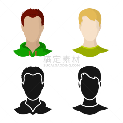 专业人员,标志,照片,分离着色,假发,男人,肖像,图像,收集,设计