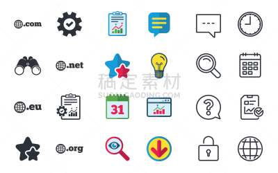 com域名,标志,网,平坦的,不明确的地点,电子邮件,技术,图像,根部