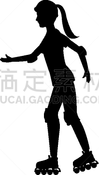女孩,旱冰,运动头盔,分离着色,概念,歌手,矢量,儿童,剪影,步行